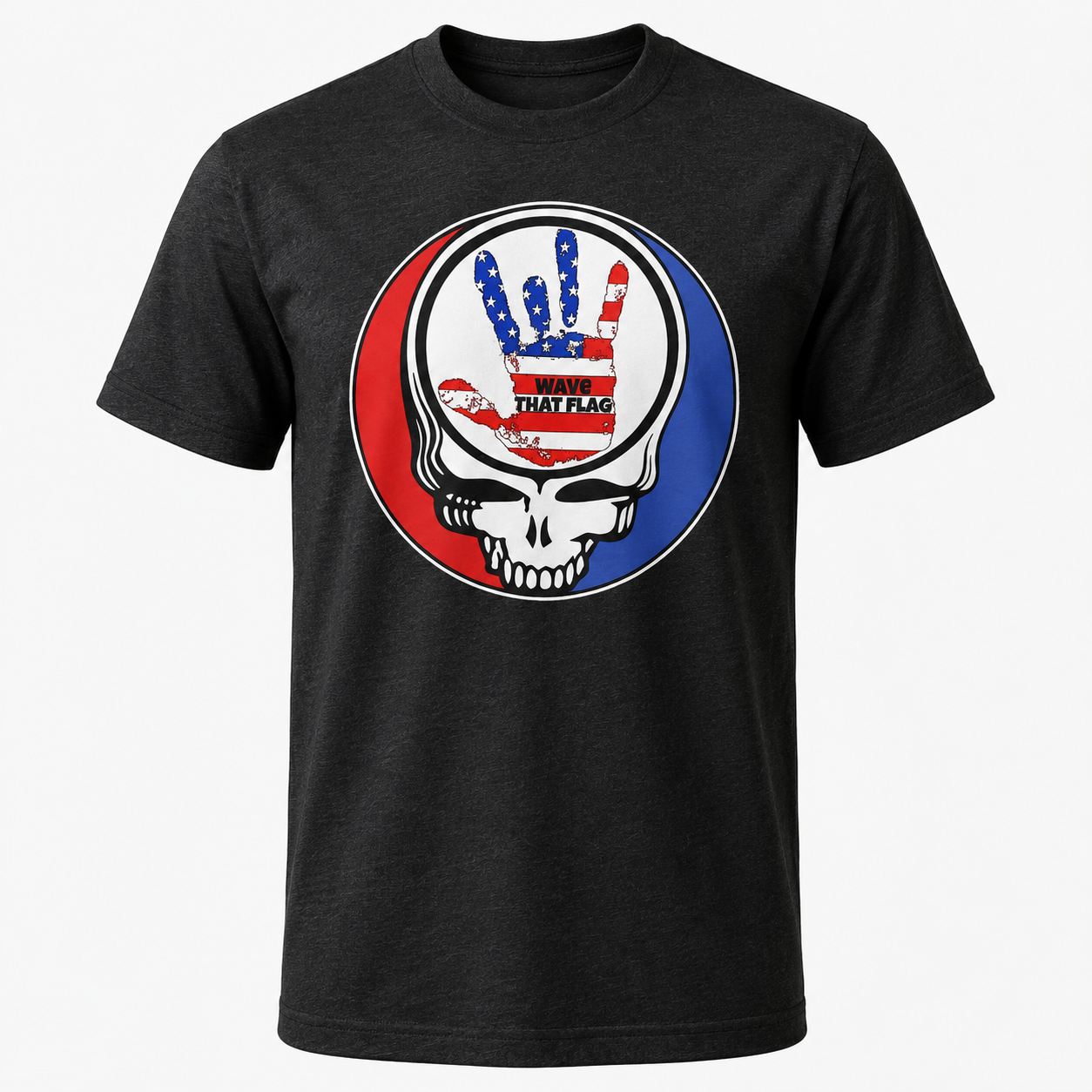 Wave That Flag Patriotic Skull Shirt