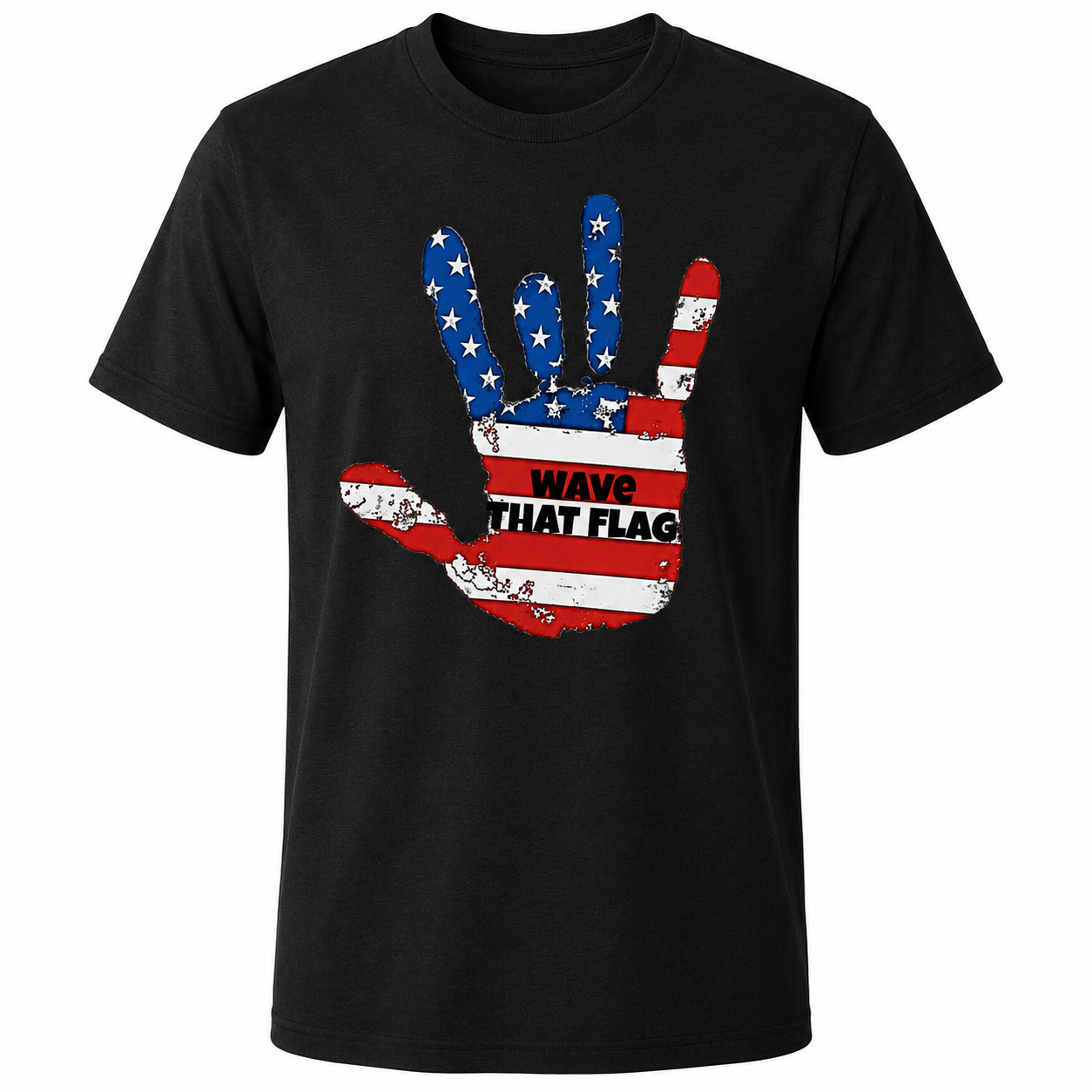 Wave That Flag Americana Hand Shirt