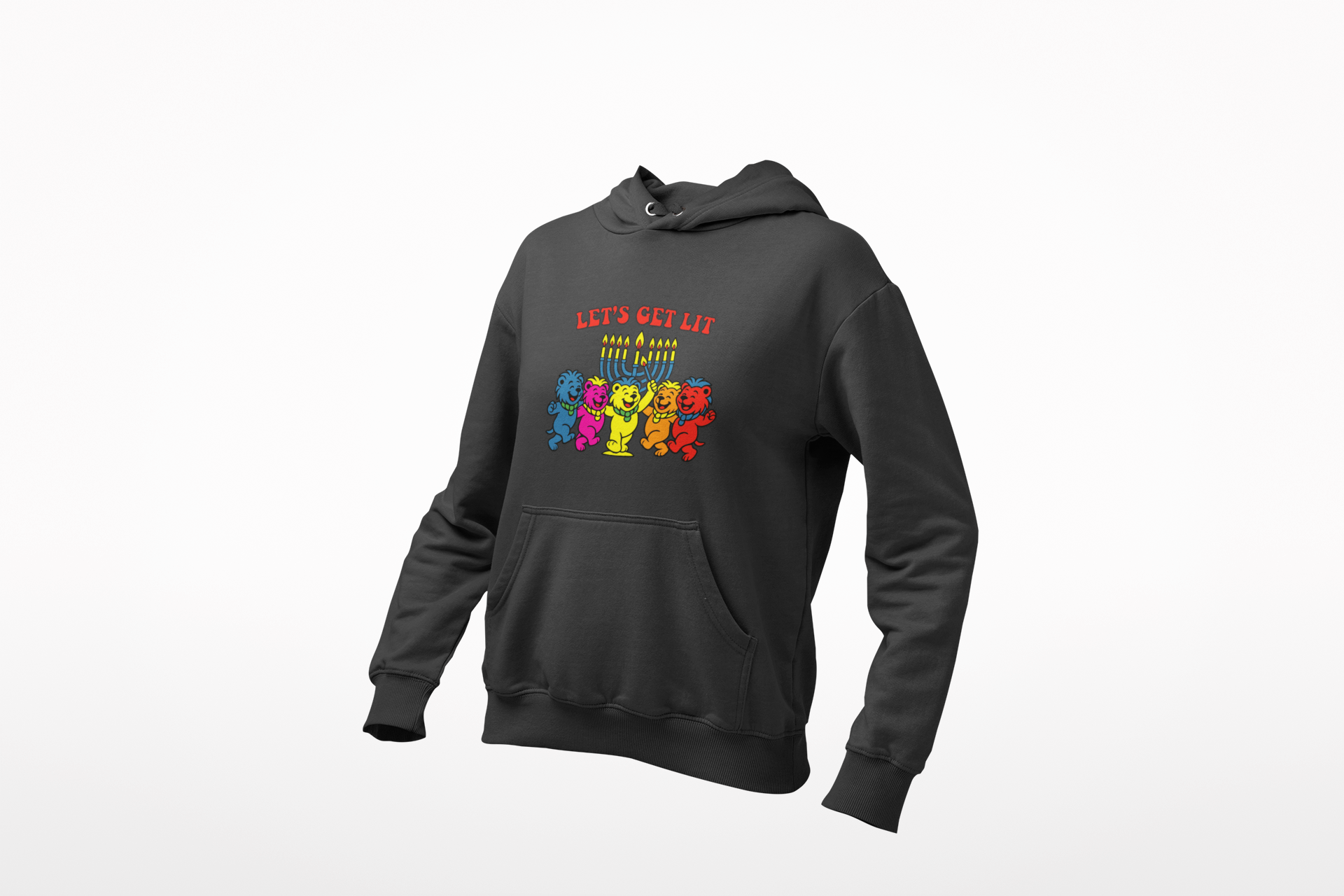 Lion of Zion Chanukkah Let's Get Lit Hoodie