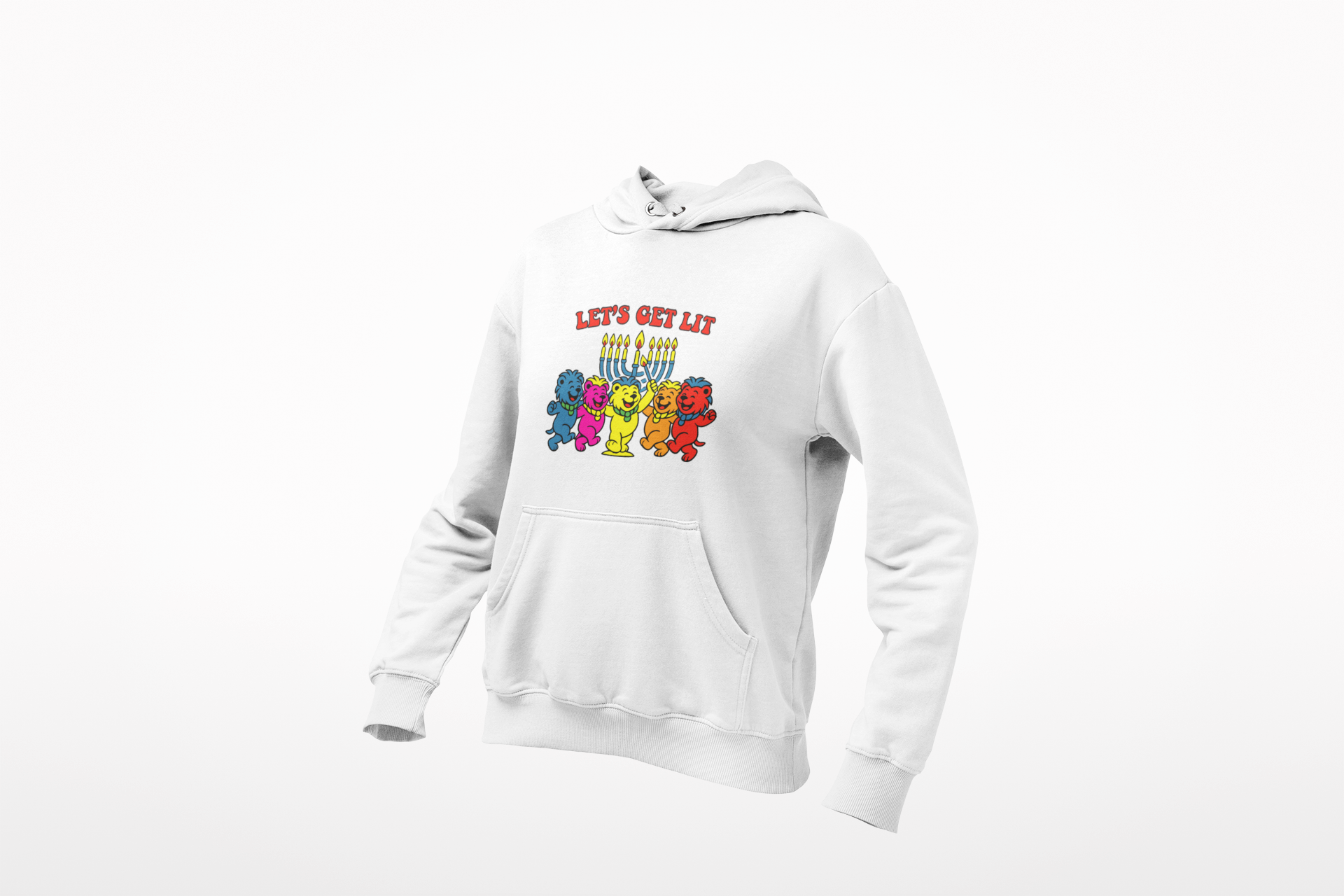 Lion of Zion Chanukkah Let's Get Lit Hoodie