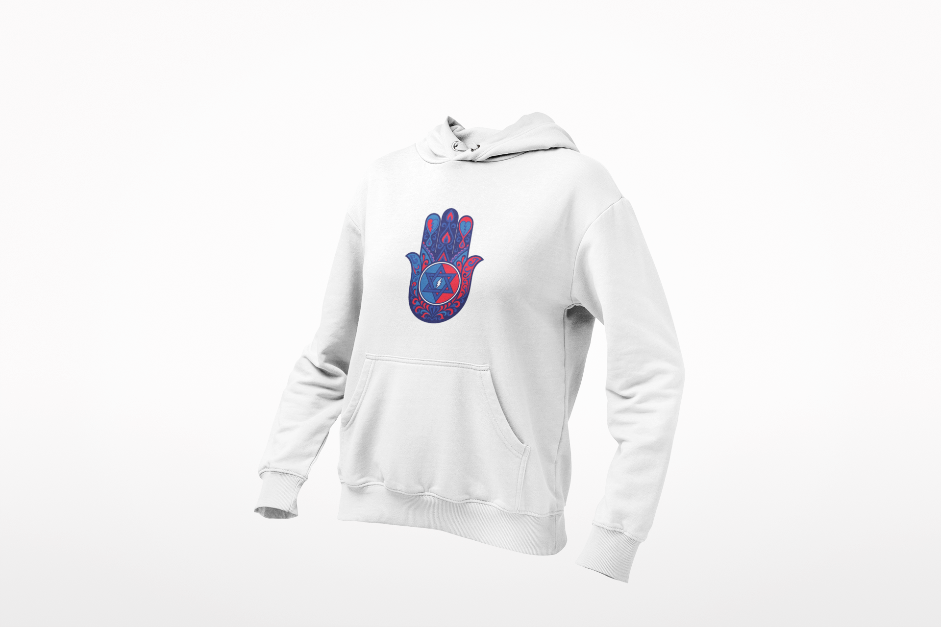 Lion of Zion Star of David Hamsa Hoodie