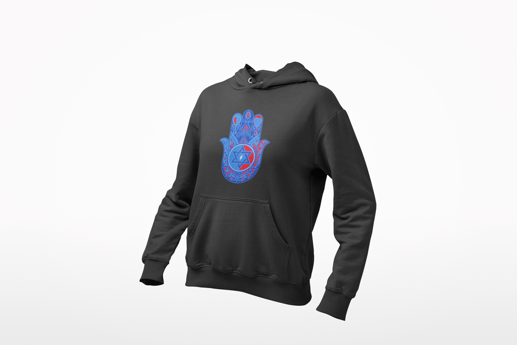 Lion of Zion Star of David Hamsa Hoodie