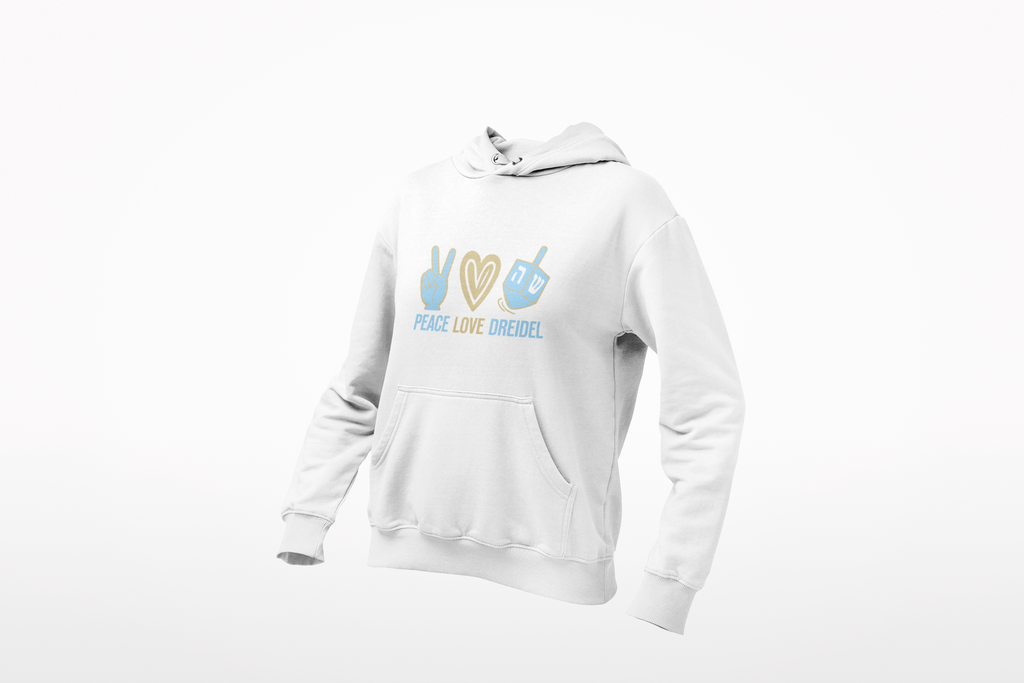 Lion of Zion Chanukkah Peace Love Dreidel Hoodie