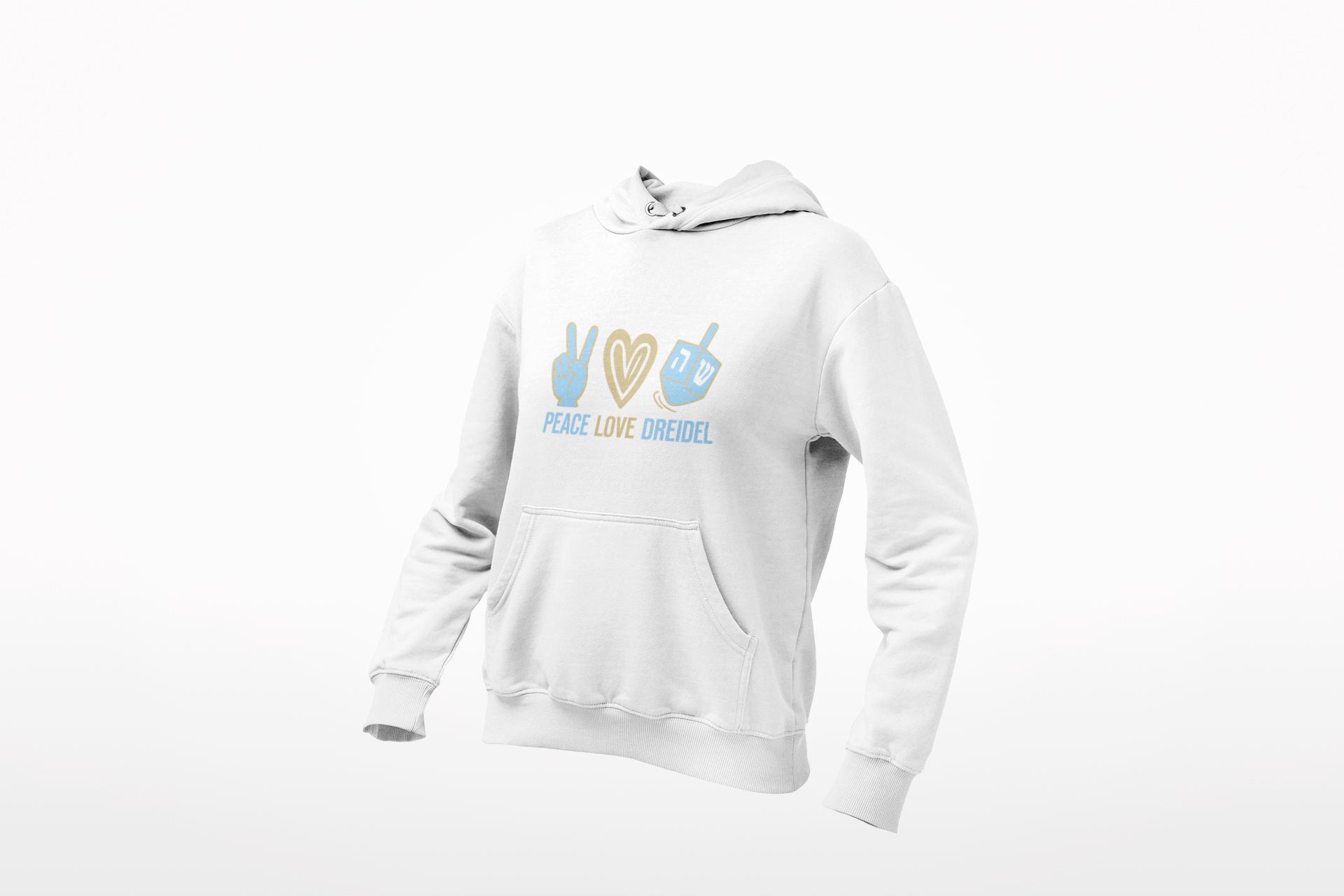 Lion of Zion Chanukkah Peace Love Dreidel Hoodie